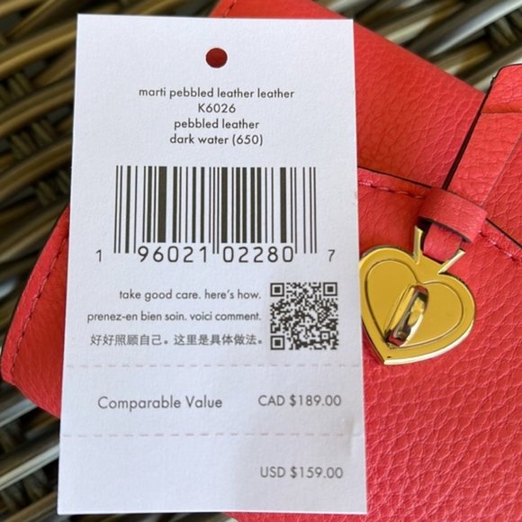 Kate Spade Marti Small Flap Wallet Dark Watermelon - Picture 3 of 16